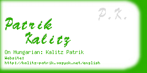 patrik kalitz business card